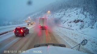 Descending The Smasher  Coquihalla Highway  Highway Thru Hell  Horrible Conditions [upl. by Allcot798]