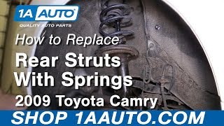 How to Replace Rear Struts 0611 Toyota Camry [upl. by Damha284]