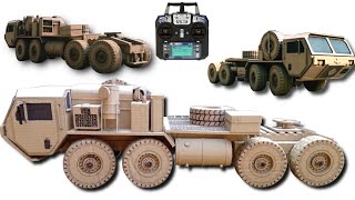 How to make RC CARDBOARD Military Truck  OSHKOSH HEMTT M983 [upl. by Ariaet]