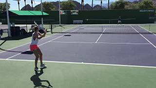 Karolina Pliskova  Indian Wells Practice 3717 Court Level 60fps [upl. by Press458]