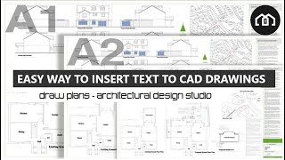 Easy Way To Insert Text To CAD Drawings  AutoCAD  TurboCAD  How To Use CAD  Cad Tutorials [upl. by Yart]