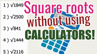 Square Roots Without Using CALCULATORS [upl. by Srevart]