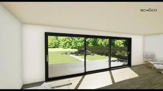 Schuco 3 Panel Aluminium Sliding Door 1 [upl. by Nivat823]