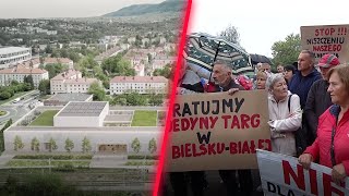 BielskoBiała targowisko do likwidacji Na jego miejscu powstanie budynek Teatru Lalek Banialuka [upl. by Eneliak]