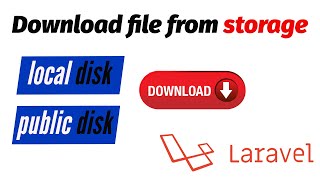 Download file from storage local disk and public disk on Laravel [upl. by Otreblasiul496]