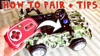 How to Pair Remote Control to Kids 6v12v Car  Troubleshooting Tips [upl. by Noillimaxam]