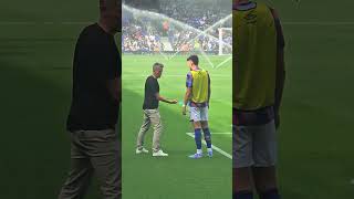 Kieran Mckenna on the pitch at half time giving instructions  Ipswich Vs Fortuna Dusseldorf [upl. by Fawn]