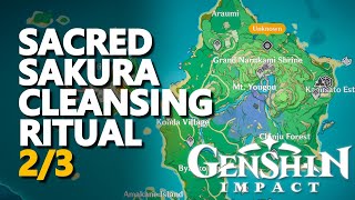 Sacred Sakura Cleansing Ritual 23 Genshin Impact Location [upl. by Ybbor]