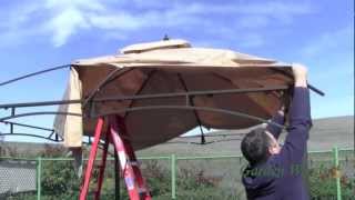 How to install a Lowes Allen Roth 10x12 Gazebo Canopy [upl. by Ewer]