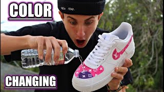 COLOR CHANGING  Louis Vuitton Custom Shoes  INSANE [upl. by Eugnimod]