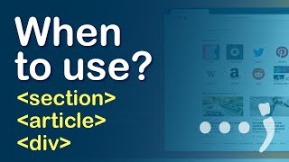 When to use Section vs Article vs Div in Html [upl. by Godfree130]