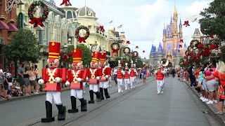 All Christmas Cavalcades at Magic Kingdom 2020 MultiAngle wMickey amp Friends Princesses Santa [upl. by Oberon]