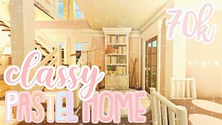 BLOXBURG Classy Pastel Home Speed Build [upl. by Asilat]