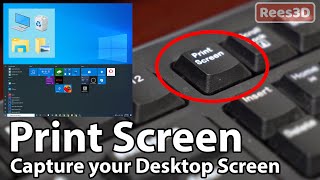 Print Screen  How to Capture your Desktop Screen How to take a Screenshot in Windows [upl. by Aydne618]