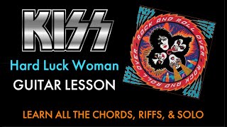 How To Play Hard Luck Woman  Kiss  ChordsRiffsSolo [upl. by Dunseath377]