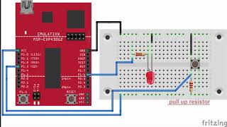 tutorial 11 PUSH BUTTON interfacing with MSP430G2 launchPad [upl. by Colin]