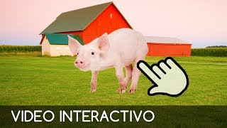 ANIMALES DE LA GRANJA  Juego Interactivo y educativo para niños HechoxMama [upl. by Ayhtin976]