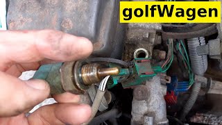 Peugeot 206 Coolant temperature sensor replacement [upl. by Oremor]