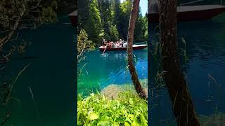 blausee lake switzerland 🇨🇭 nature ambience  switzerland scenery  beautiful nature clear water [upl. by Boeke]