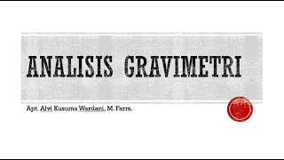 Analisis Gravimetri [upl. by Eciened]