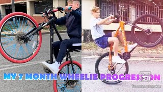 7 MONTH WHEELIE PROGRESSION❗️ [upl. by Sorodoeht83]