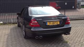 Mercedes e500 w211 startup  rev BRUTAL SOUND [upl. by Ahmar799]