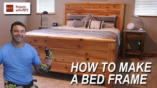 How to Make a Bed Frame with plans available [upl. by Ahsas]