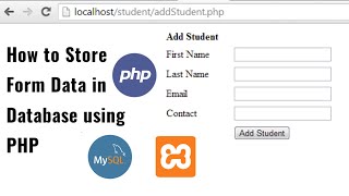 How to Insert Form Data into Database using PHP  MySQL  Xampp in Hindi [upl. by Dombrowski724]