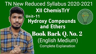 Class 12 ChemisTrY  Unit11 Book back QNo2  English medium  SaravananTK  Ed kehitys  Tamil [upl. by Sitelc]