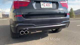 BMW X3 Valvetronic Designs Exhaust Demonstration [upl. by Ahsiema799]