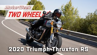 2020 Triumph Thruxton RS  MotorWeek Two Wheelin [upl. by Morra]