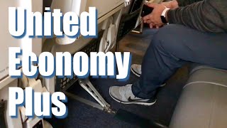 Economy Plus Seating on United Airlines Review [upl. by Cordi]