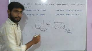 When a solution containing non volatile solute freezes which equilibrium would exist  Shan chemis [upl. by Dede]