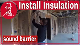 How to install insulation in a wall as a sound barrier [upl. by Gnoud]