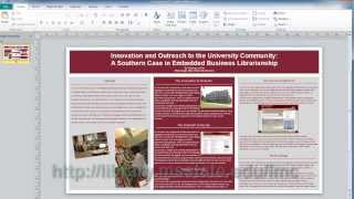 Microsoft Publisher Conference Poster Sessions [upl. by Lytsirk]