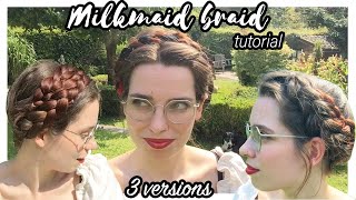 Milkmaid Braid Tutorial  3 Different ways [upl. by Isman]