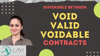 Difference between Valid Void amp Voidable Contracts  Enforceability of Contracts [upl. by Baptist336]