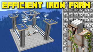 Efficient Iron Farm  Minecraft Tutorial Java Edition [upl. by Valora580]