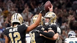 Taysom Hills best plays in 4TD game  Saints Seahawks Highlights  2022 NFL Week 5 [upl. by Atinuhs516]