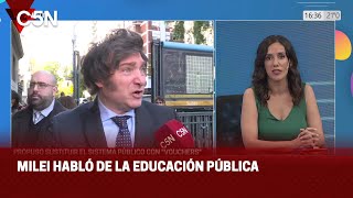 MILEI sobre la EDUCACIÓN PÚBLICA [upl. by Eissirc851]