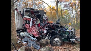 Heavy entrapment requires firefighters to perform over 2 hour extrication at Douglas Ma TT rollover [upl. by Winwaloe]