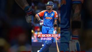 IPL MEGA🔥AUCTION 2025🚨VIRAT KOHLI PRICE🏆👑 shorts trending ytshorts ipl2025 iplauction cric [upl. by Garreth]