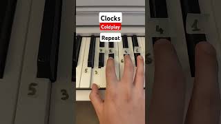 Clocks 🕒  Coldplay  Easy Piano Tutorial  shorts piano pianotutorial [upl. by Ilatfen915]