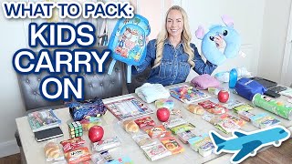 WHAT TO PACK KIDS CARRY ON  LONG 10 HOUR FLIGHT [upl. by Alby]