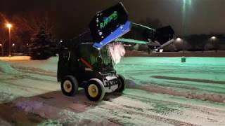 Skid Steer Plowing Snow Arctic Raptor Plus 13ft Pusher [upl. by Myrle30]