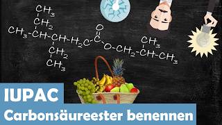 Einfach erklärt Die Benennung von Carbonsäureestern  Estern nach IUPAC 4k 60Fps [upl. by Assirehc]