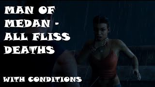 ALL FLISS DEATHS WITH CONDITIONS  Man of Medan [upl. by Gervais]