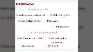 Must know Neet microbiology fact Microfilaria [upl. by Esirahc]