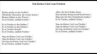 Ein kleines Lied vom Frieden  Christoph Holzhöfer [upl. by Rosenstein]