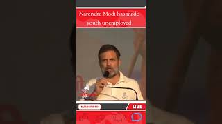 Narendra Modi has made youth unemployed rahulgandhi congress latestnews indiatoday [upl. by Brig]